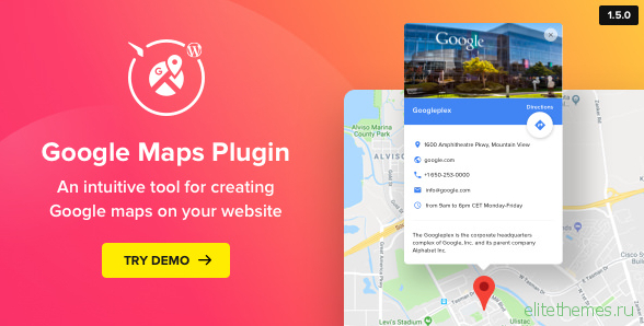 WP Google Maps v1.5.0 – Map Plugin for WordPress