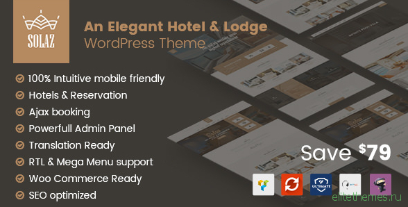Solaz v1.1.0 - An Elegant Hotel & Lodge WordPress Theme