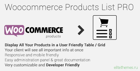 Woocommerce Products List Pro v1.1.16