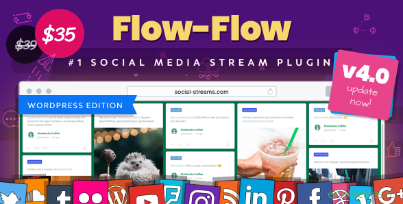 Flow-Flow v4.0.0 – WordPress Social Stream Plugin