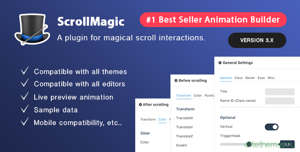 Scroll Magic v3.3.2 – Scrolling Animation Builder Plugin