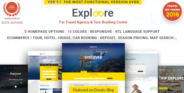 EXPLOORE v5.1 - Tour Booking Travel WordPress Theme