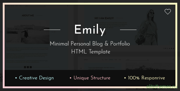 Emily - Personal Blog HTML Template