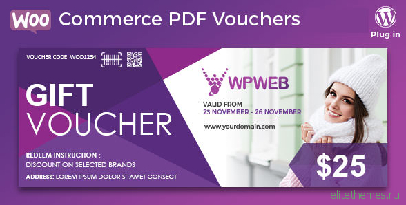 WooCommerce PDF Vouchers v3.7.6 – WordPress Plugin