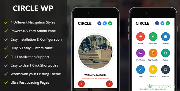 Circle Mobile v1.0 - Mobile WordPress Theme