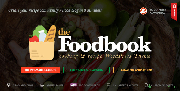 Foodbook v1.1.0 - Recipe Community, Blog & Food Theme