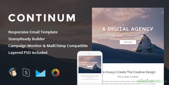 Continum - Responsive Email + StampReady Builder