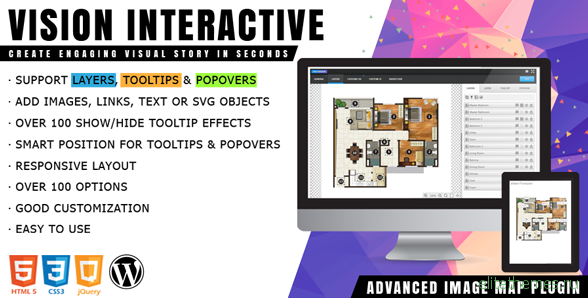 Vision Interactive v1.0 – Image Map Builder for WordPress