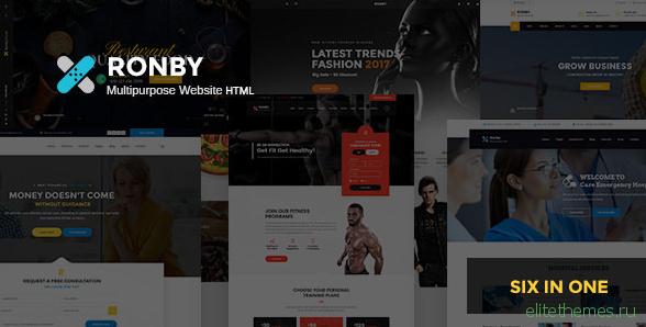 Ronby - 6 Niche Multi-Purpose HTML5 Bootstrap 3 Template