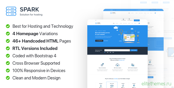 Spark Host - Responsive Hosting, Domain and Technology Template