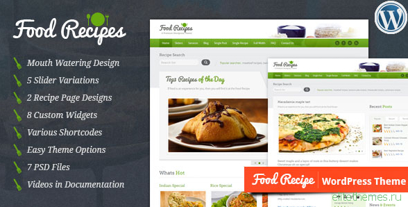 Food Recipes v3.1.1 - Themeforest WordPress Theme