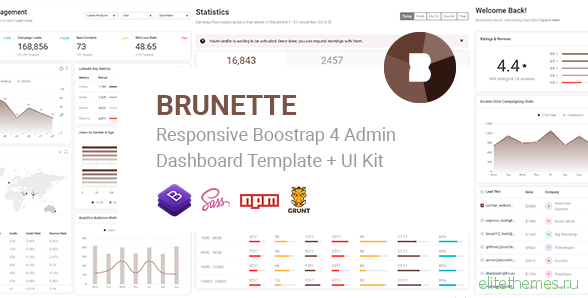 Brunette - Responsive Bootstrap 4 Admin & Powerful UI Kit