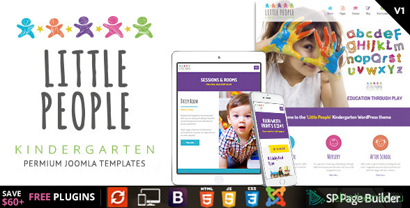 Little People - Kindergarten Joomla Template for PreScool and infants, nurseries and play school