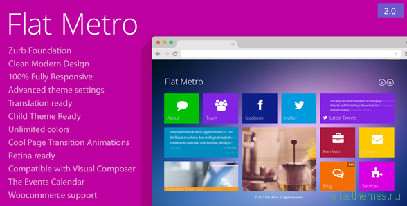 Flat Metro v2.1 - Responsive WordPress Theme