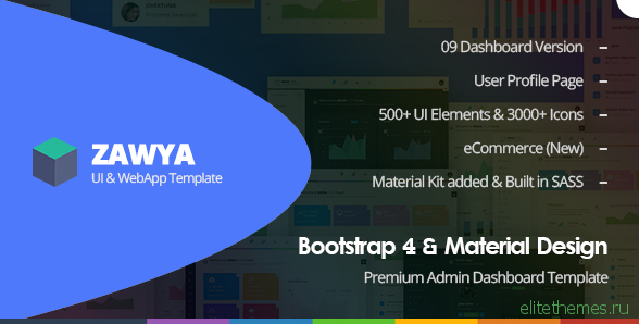 Zawya - Bootstrap 4 & Material Design Premium Admin Dashboard Template