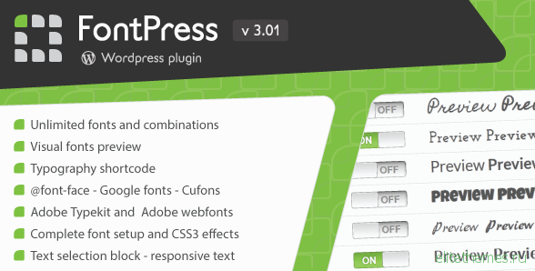 FontPress v3.01 – WordPress Font Manager