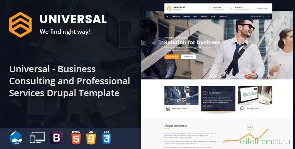 Universal - Business, Consulting and Professional Services Drupal 8.5 Theme