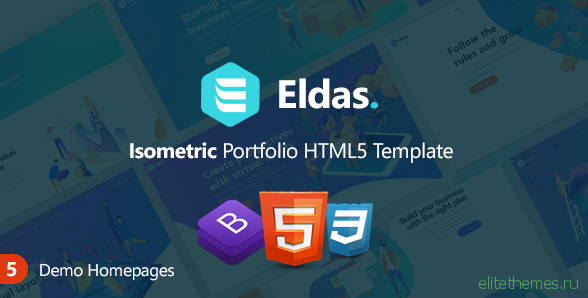Eldas - Isometric Portfolio HTML5 Template