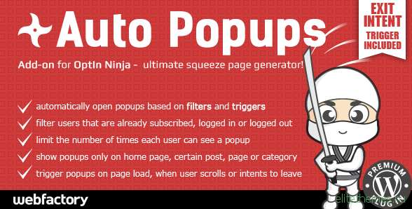 Auto Popups add-on for OptIn Ninja v1.16