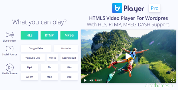 bzplayer Pro v1.9 - Live Streaming Player Plugin