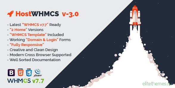 HostWHMCS v3.0 - Responsive Web Hosting with WHMCS Template