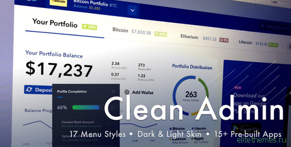 Light Admin v4.3.0 - Clean Bootstrap 4 Dashboard HTML Template with Crypto