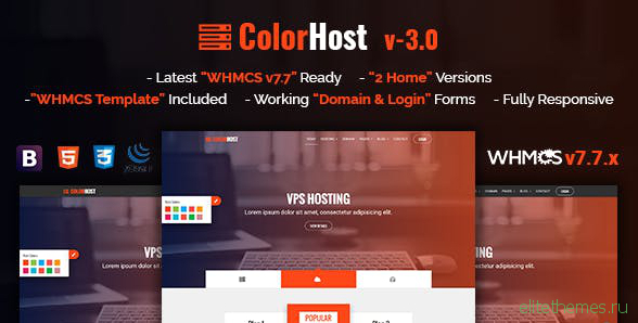 ColorHost v3.0 - Responsive HTML5 Web Hosting and WHMCS Template