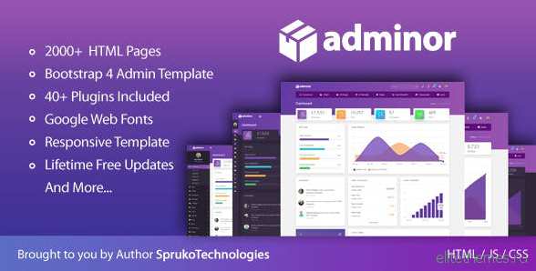 Adminor v1.0 - Clean & Modern Responsive Bootstrap4 Admin Dashboard HTML5 Template