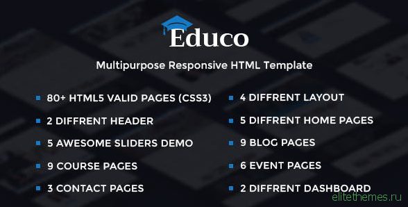 Educo v3.0.0 - Elearning, Education Bootstrap Html Template