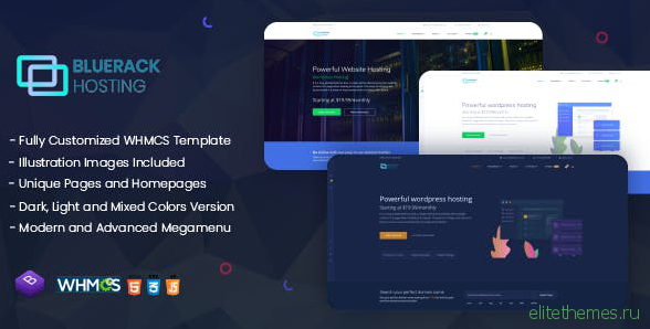 Bluerack v1.0 - Modern and Professional Hosting Template with WHMCS