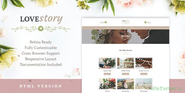 Love Story - Wedding and Event Planner Site Template
