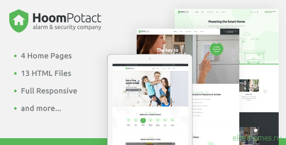 HoomPotact v1.0 - Smart Alarm & Security Systems HTML Template