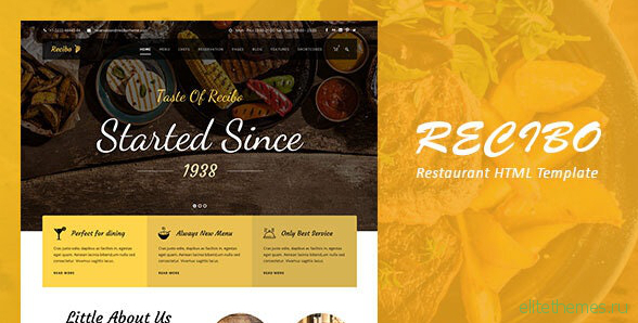 Recibo v1.0 - Restaurant / Food HTML Template