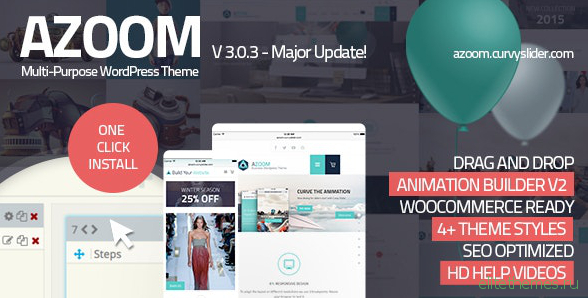 Azoom v3.0.3 - Multi-Purpose Theme with Animation Builder