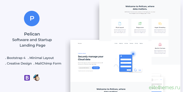 Pelican v1.0 - Startup and Software Landing Page