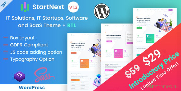 StartNext v1.3.0 - IT Startups WordPress Theme