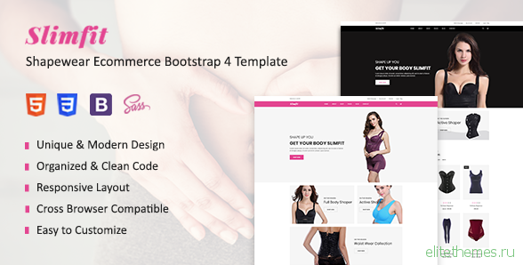 Slimfit - Shapewear eCommerce Bootstrap 4 Template