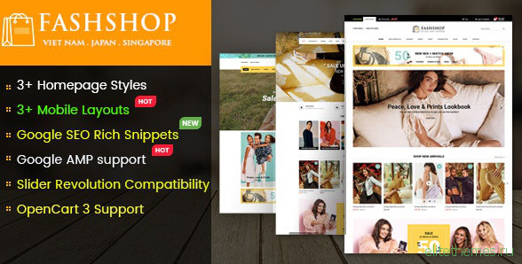 FashShop v1.0 - Multipurpose Responsive OpenCart 3 Theme with Mobile-Specific Layouts