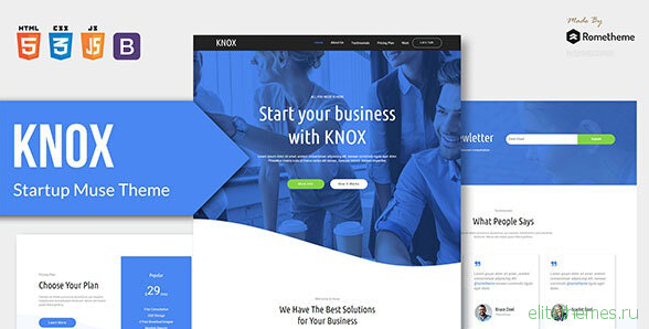 KNOX v1.0.0 - App Landing Page HTML Template