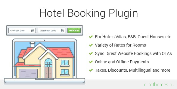 Hotel Booking v3.7.0 - Property Rental WordPress Plugin