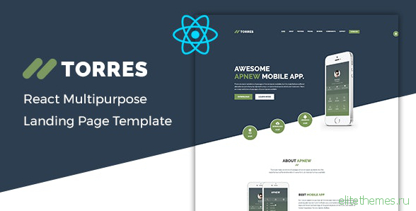 Torres v1.0 – React App Landing Page Template