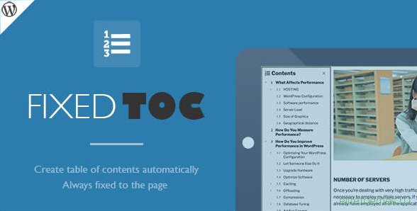 Fixed TOC v3.1.15 - table of contents for WordPress plugin