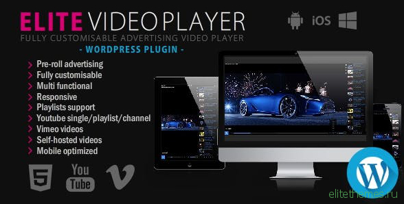 Elite Video Player v4.4 - WordPress plugin