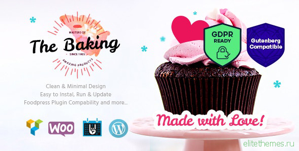 Bakery / Cake Shop / Cafe WordPress Theme v1.3.1