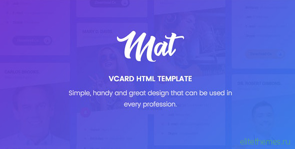 Mat v1.0 - vCard & Resume Template
