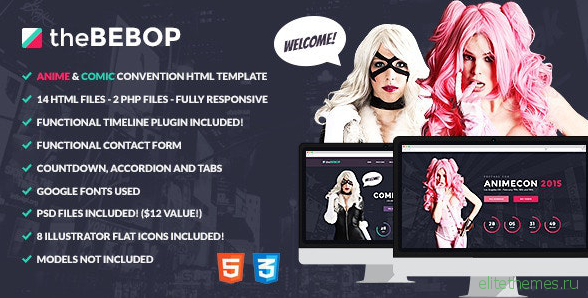 The Bebop - Anime and Comic HTML Convention Template - updated