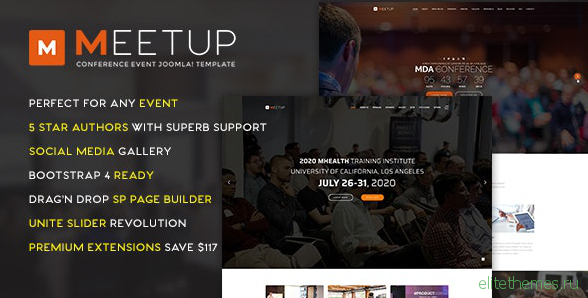 MeetUp v2.0.0 - Conference Event Joomla Template