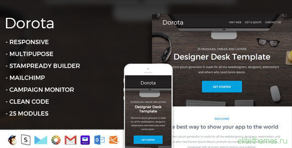 Dorota v1.0 - Responsive Email Template + StampReady Builder