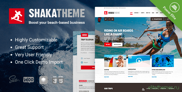 Shaka v1.13.0 - A beach business WordPress theme