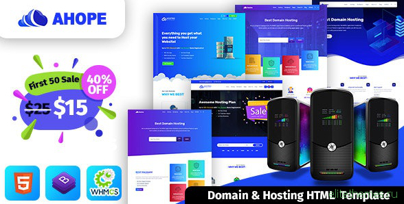 Ahope v1.0 - Hosting Template With WHMCS